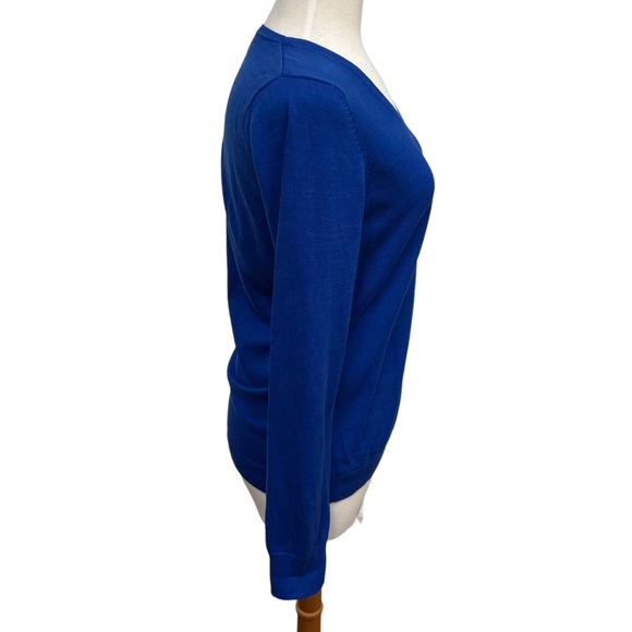 ESPRIT Essentials By Esprit Blue V Neck Sweater Women’s Large - Picture 3 of 7